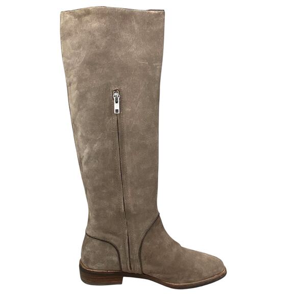 UGG Women’s Brown Gracen Suede Knee High Block Heel Riding Boots Size US 7 - Picture 4 of 12